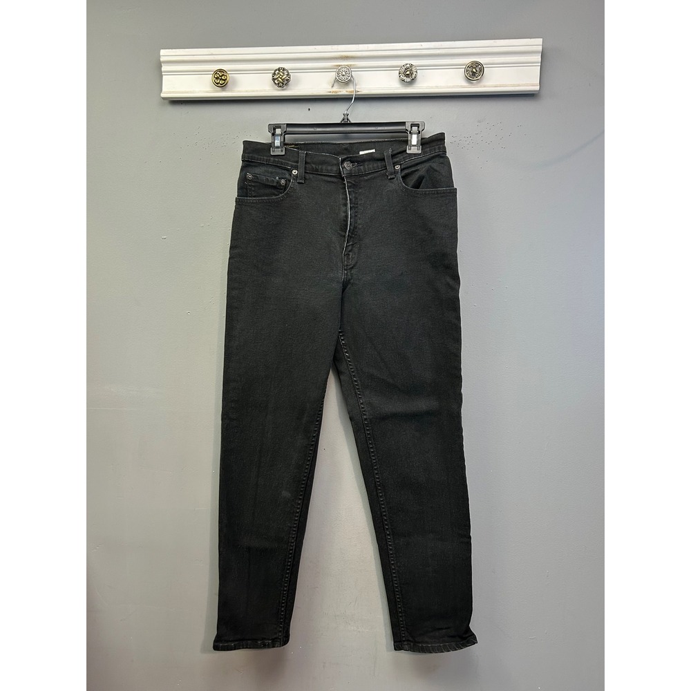 Levi's Jeans Women 12 Reg Black 550 Relaxed Fit Tapered Leg High Rise Denim
